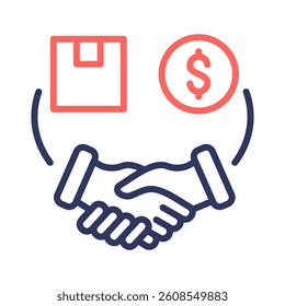 Trade Agreement Icon Element for Design