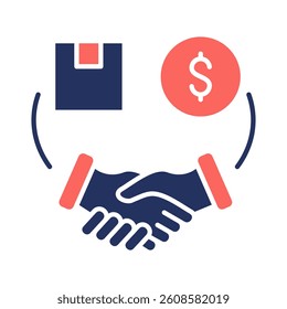 Trade Agreement Icon Element for Design