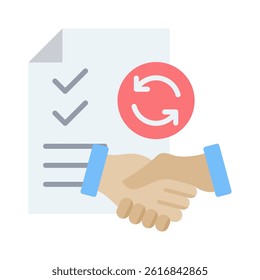 Trade Agreement Icon Element for Design