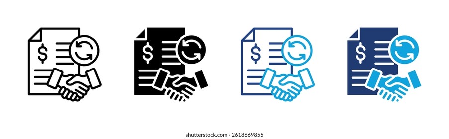 Elemento de icono de Acuerdo comercial para diseño