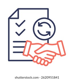 Elemento de icono de Acuerdo comercial para diseño