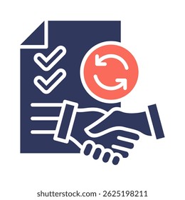Elemento de icono de Acuerdo comercial para diseño