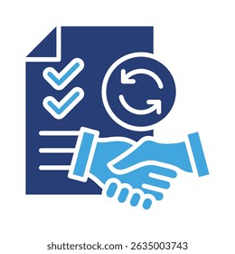 Elemento de icono de Acuerdo comercial para diseño