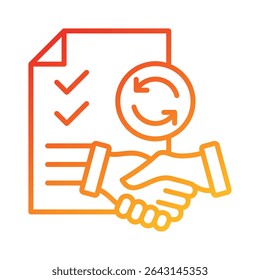 Trade Agreement Icon Element for Design
