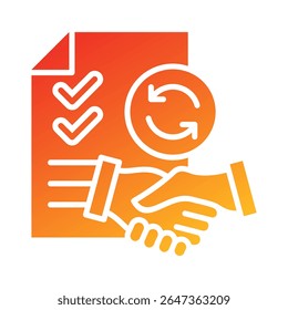 Elemento de icono de Acuerdo comercial para diseño