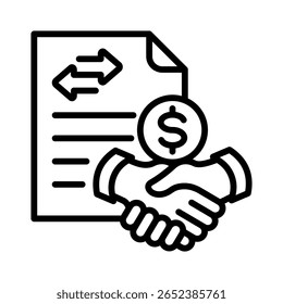 Elemento de icono de Acuerdo comercial para diseño