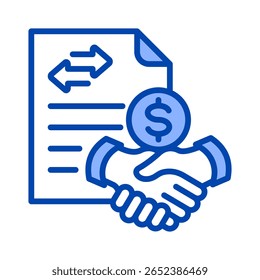 Elemento de icono de Acuerdo comercial para diseño