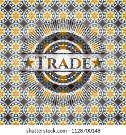 Trade arabesque style badge. arabic decoration.