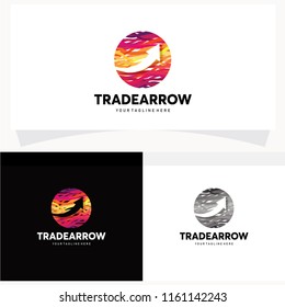 Trade Arrow Abstract Logo Design Template