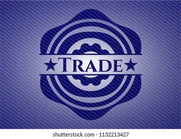 Trade badge with jean texture