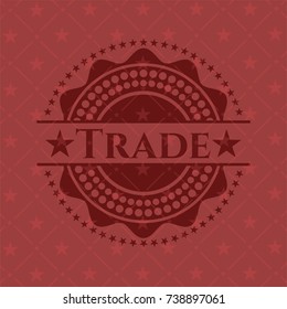 Trade badge with red background