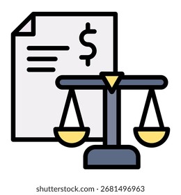 Elemento de icono de balanza comercial para diseño