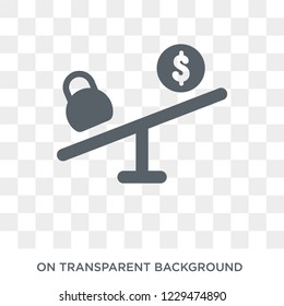 Trade balance icon. Trendy flat vector Trade balance icon on transparent background from business   collection. 