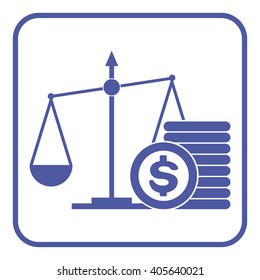 trade balance. vector illustration of Libra. Coins