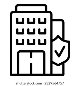 Trade building icon outline vector. Fair expo. Stand show