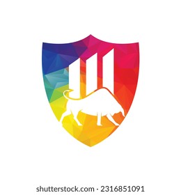 trade bull logo icon vector design template 