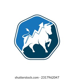 plantilla de diseño de vectores de iconos de toros de comercio 