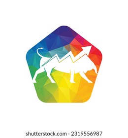 trade bull logo icon vector design template 