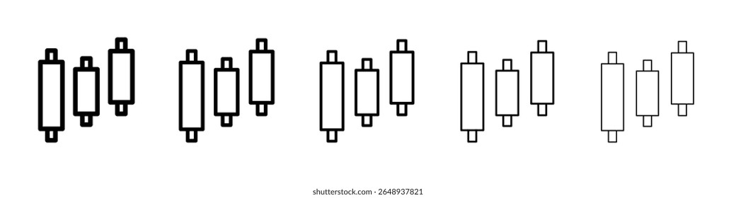 trade candle icon simple isolated vector sign