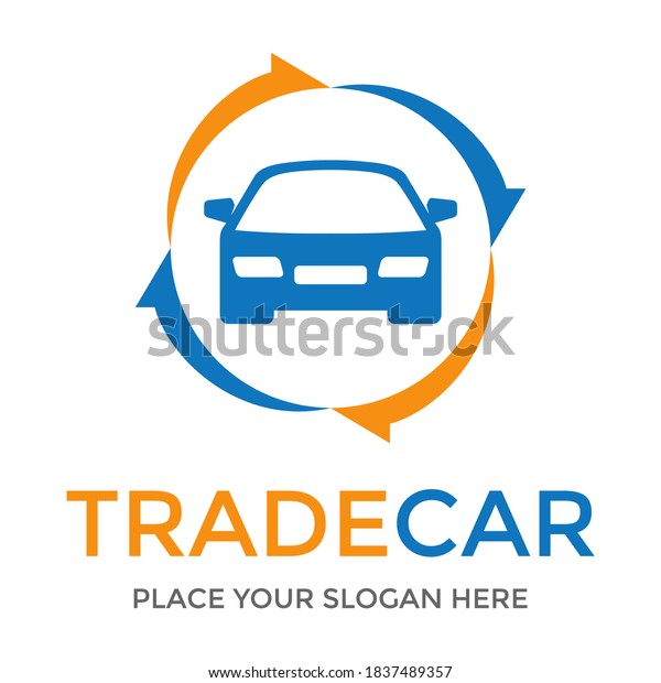Trade car vector logo\
template. This design use arrow and transportation symbol. Suitable\
for automotive.