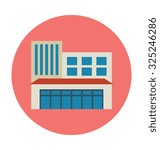 
Trade Center Colored Vector Illustration
