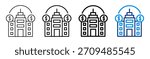 Trade Center Icon Different Outline Collection Set