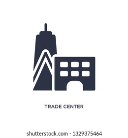 trade center icon. Simple element illustration from buildings concept. trade center editable symbol design on white background. Can be use for web and mobile.