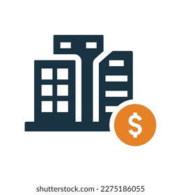 Trade Center icon. Simple vector graphics.