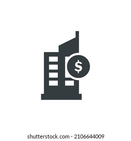 Trade center icon, vector trade center icon, vector illustration