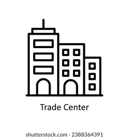 Trade Center vector outline Icon Design illustration. Business And Management Symbol on White background EPS 10 File