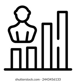 Trade chart graph icon outline vector. Commerce financial. Monetary currency