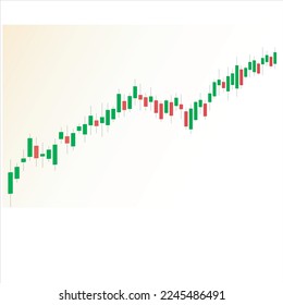 Trade chart vector illustration, desctop with forex trading. Financial graph for online trading creative concept. Interface with candlestick chart graphic vector design.