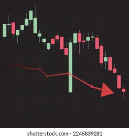 Trade chart vector illustration, desctop with forex trading. Financial graph for online trading creative concept. Interface with candlestick chart graphic vector design.