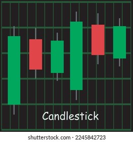 Trade chart vector illustration, desctop with forex trading. Financial graph for online trading creative concept. Interface with candlestick chart graphic vector design.