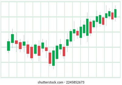 Trade chart vector illustration, desctop with forex trading. Financial graph for online trading creative concept. Interface with candlestick chart graphic vector design.
