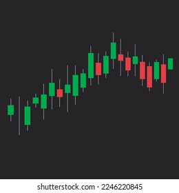Trade chart vector illustration, desctop with forex trading. Financial graph for online trading creative concept. Interface with candlestick chart graphic vector design.