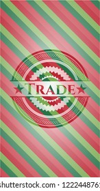Trade christmas colors style emblem.