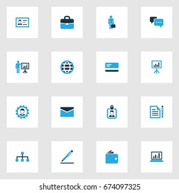Trade Colorful Icons Set. Collection Of Whiteboard, Bank Card, Local Area And Other Elements. Also Includes Symbols Such As Human, Bank, Business.
