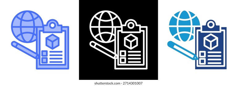Icono de conformidad comercial Ilustración vectorial de estilo triple