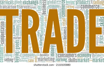 Trade Conceptual Vector Illustration Word Cloud Stock Vector (royalty 