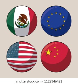 Trade country flags