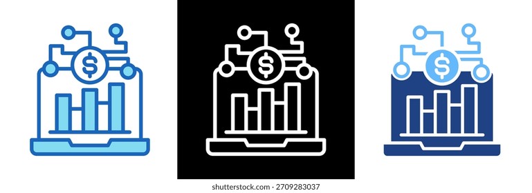 Trade Digitization Icon triplestyle Vector Illustration