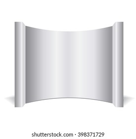 Trade display isolated on white background