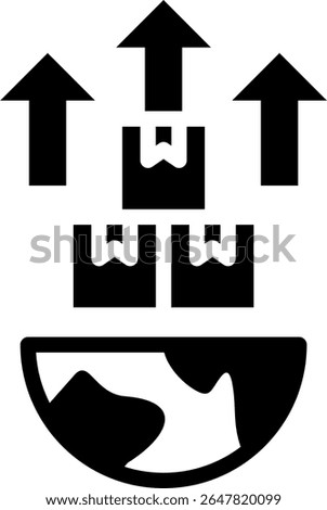 Trade Diversification Icon Glyph Vector Illustration