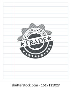 Trade draw with pencil effect. Vector Illustration. Detailed.