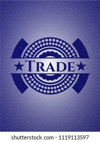 Trade emblem with jean texture