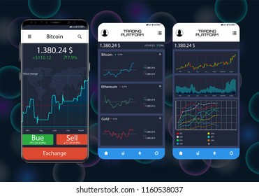 Different Ui Ux Gui Screens Binary Stock Vector (Royalty Free) 1445451713