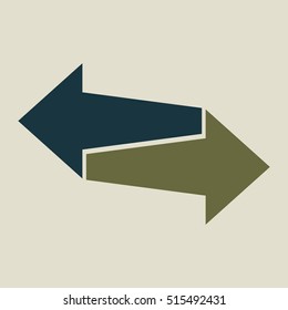  Trade, exchange and convert icon. Arrow, return. Vector