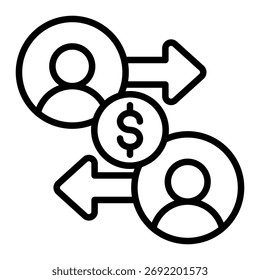 Elemento de icono de intercambio comercial para diseño