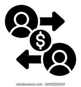 Elemento de icono de intercambio comercial para diseño